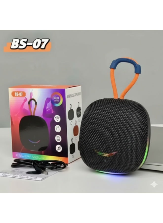 مكبر صوت بلوتوث صغير BS-07  مكبر صوت لاسلكي محمول RGB مع مكبر صوت عالي التردد - Image 2